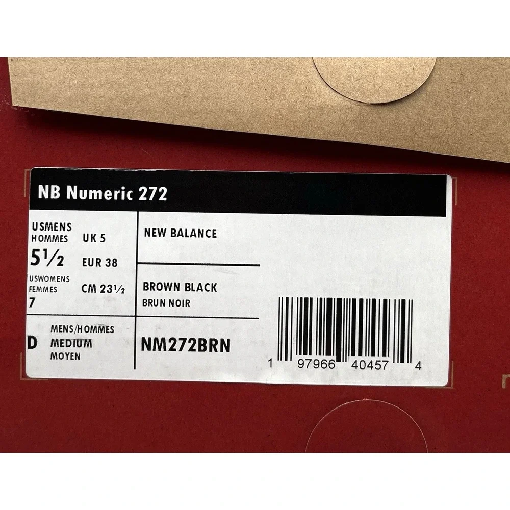 New Balance Mens S224 Numeric Suede Skate Lifestyle Sneakers Size 5.5 Brown